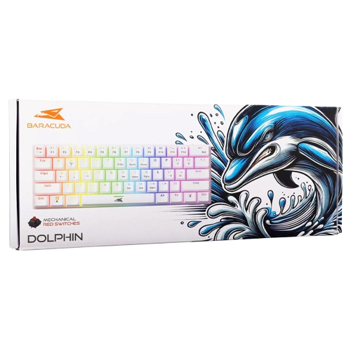 Baracuda Mechanical Keyboard BGK-03211 Dolphin – White/Red