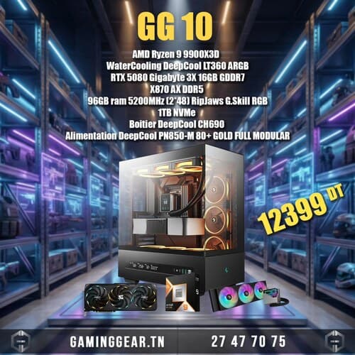 PC Gamer Ryzen 9 9900X3D | RTX 5080 16GB | 96GB RAM | 1TB NVMe