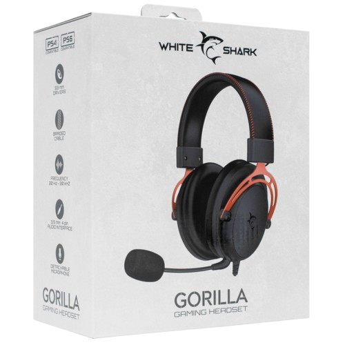 White Shark Headset GH-2341 Gorilla – Black/Red