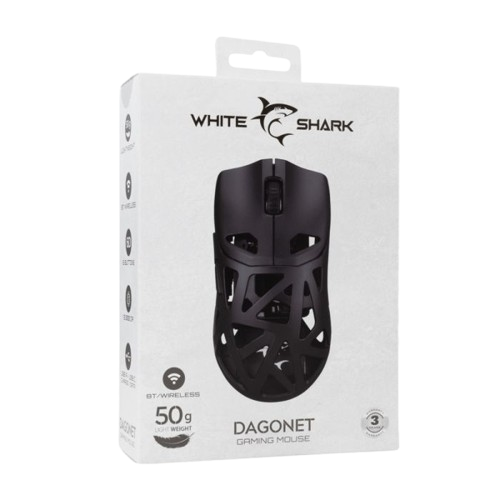 White Shark Mouse WGM-5019 Dagonet Black – 24,000 DPI / Wireless