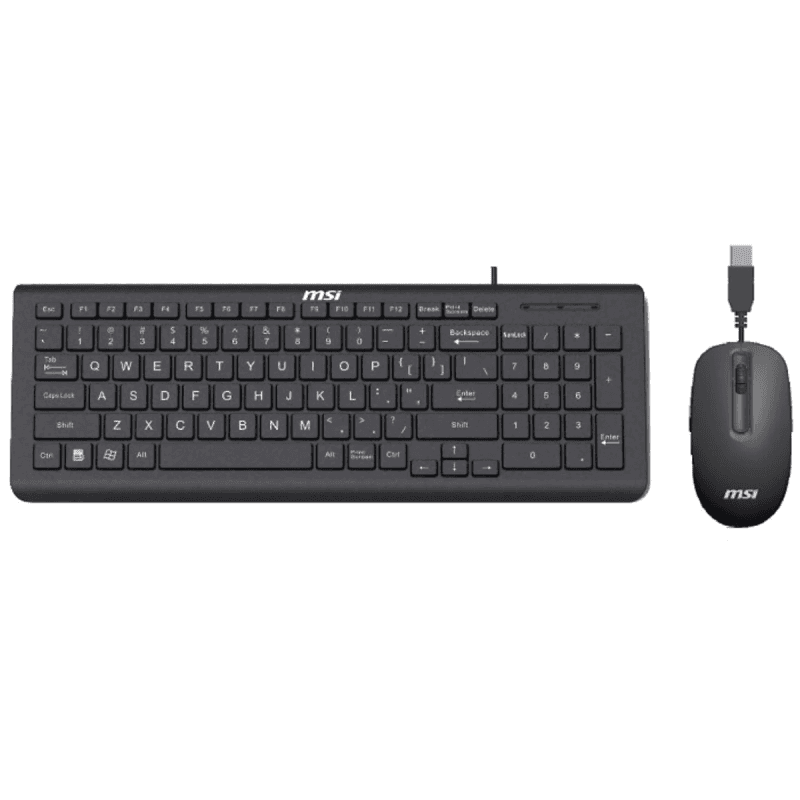 MSI Ensemble Clavier Souris Filaire Noir | Bureau
