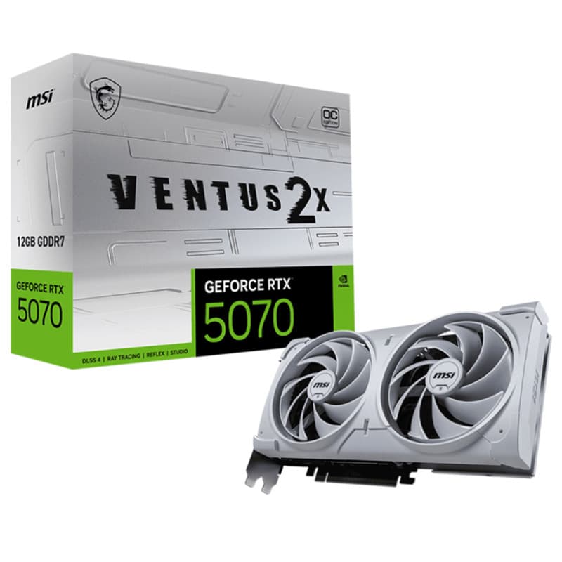 MSI RTX 5070 12G VENTUS 2X OC Blanc | RTX 1440p