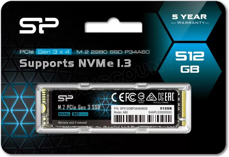 SILICON POWER A60 Nvme 512Go