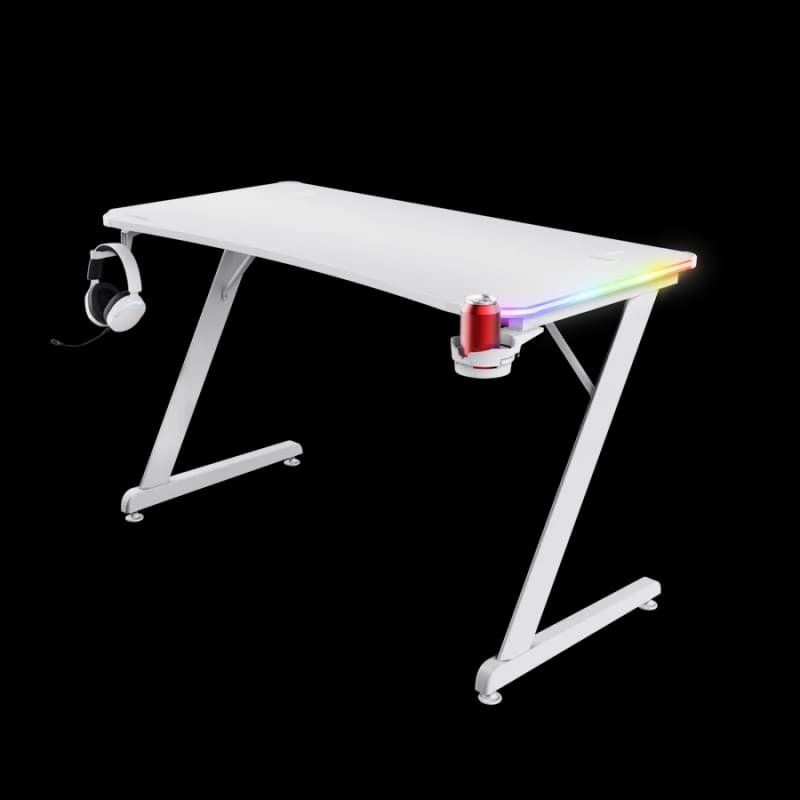 TRUST GXT 709W Luminus Gaming Blanc | Bureau Gamer