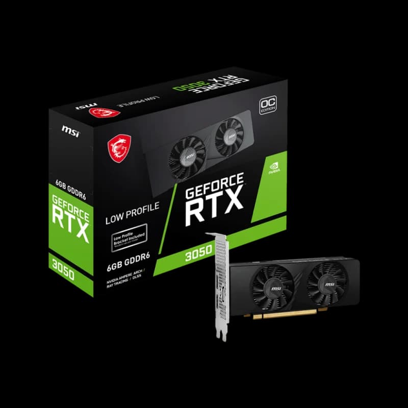 MSI RTX 3050 LP 6Go GDDR6 OC | DLSS 1080p
