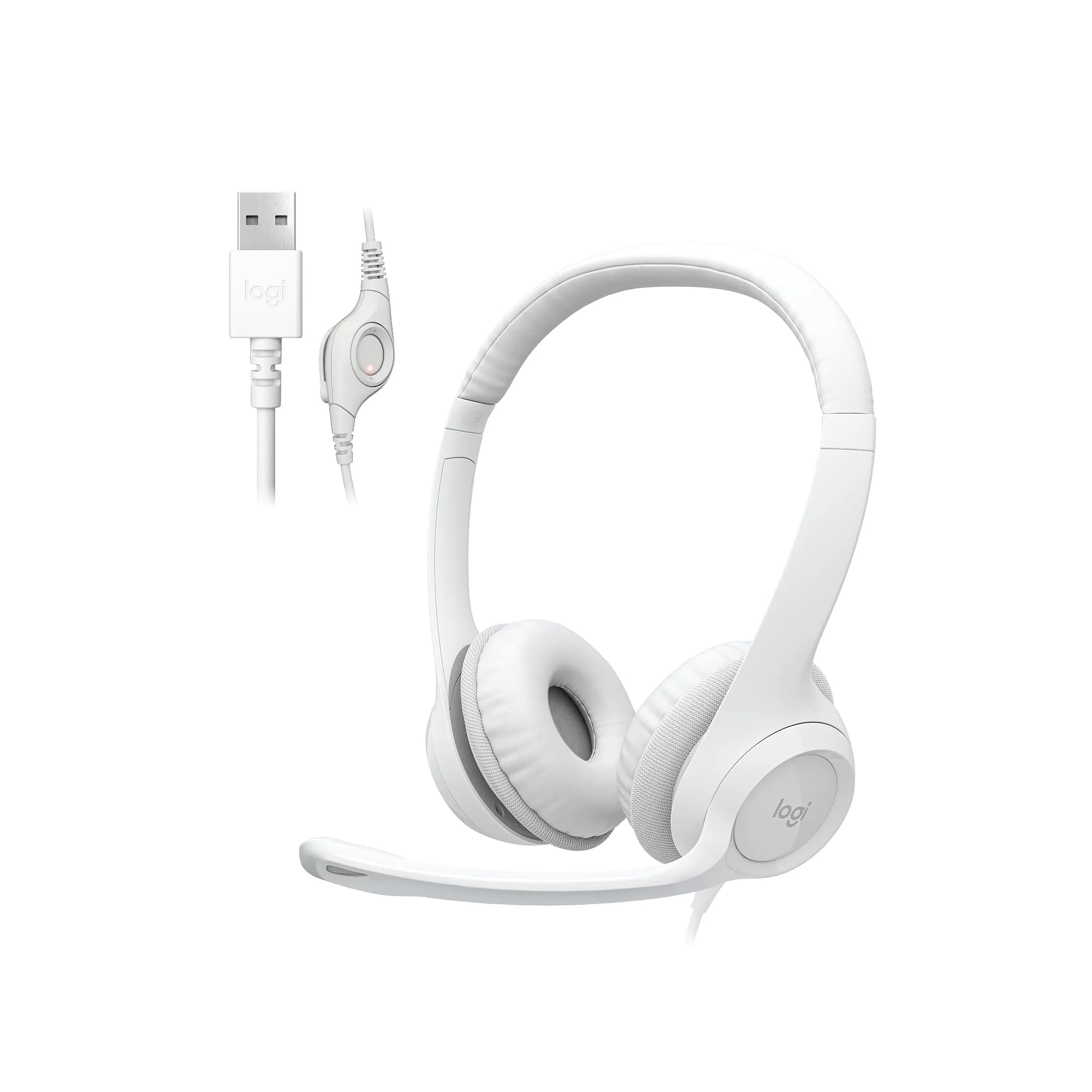 Logitech H390 | USB Filaire | Blanc Cassé | Bureau