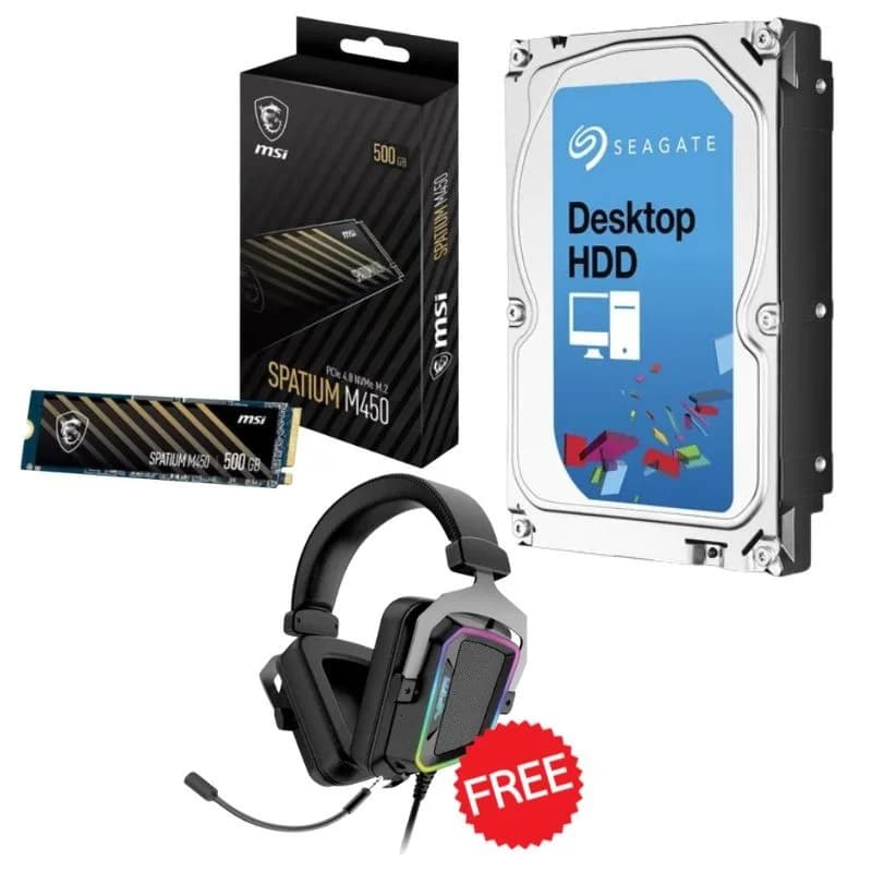 GamingGear GamingGear Pack NVMe 500Go + HDD 1To | Stockage Massif