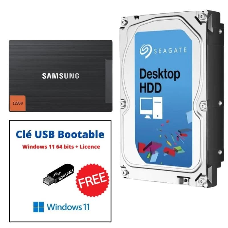 GamingGear GamingGear Pack SSD SATA 128Go + HDD 500Go | Reliable Storage