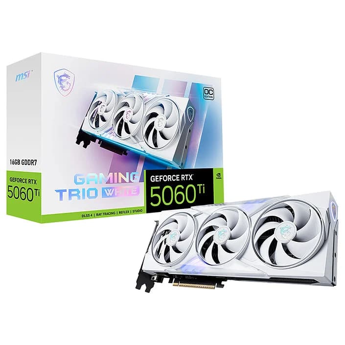 MSI RTX 5060 Ti 16Go Gaming Trio OC Blanc | DLSS 1080p