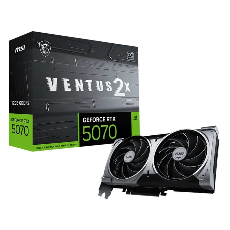 MSI RTX 5070 Ventus 2X OC 12Go GDDR7 | RTX 1440p