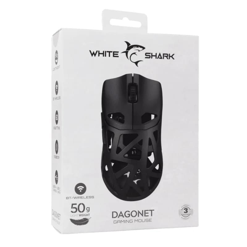 WHITE SHARK Dagonet WGM-5019 Noir | Triple Mode | 24000 DPI | Pro G...