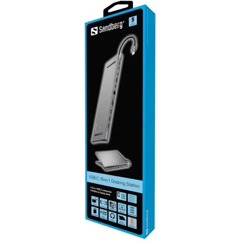 SANDBERG Station d'accueil SANDBERG Dock USB-C 10IN1