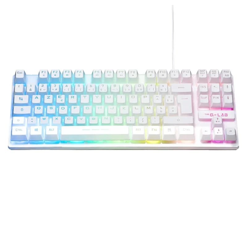 THE G-LAB Keyz Caesium | TKL | Membrane | Blanc | Filaire