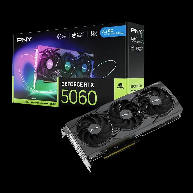 PNY RTX 5060 ARGB Epic-X RGB OC Triple Fan | Gaming 1080p
