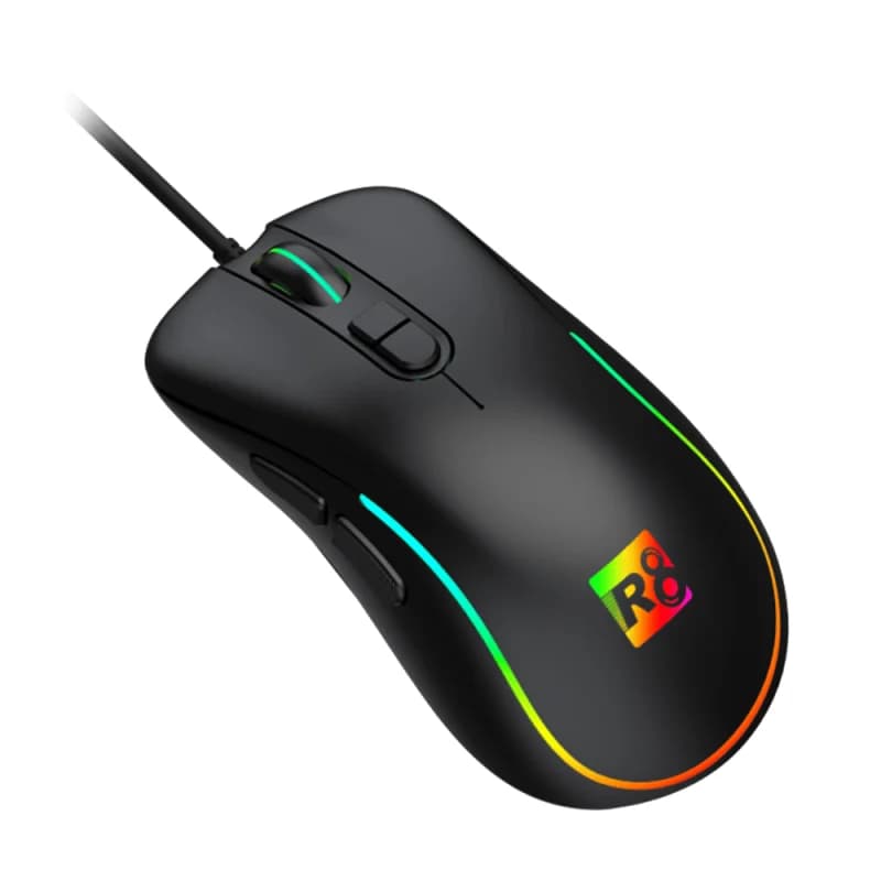 R8 LED 1618B Noir | Filaire | 7200 DPI | RGB | Gamer