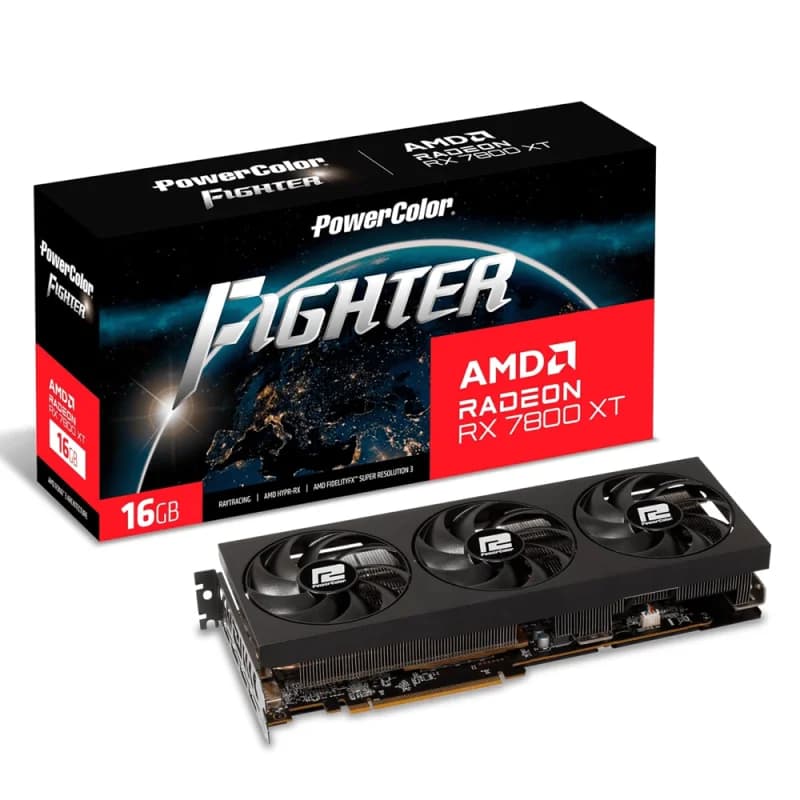 POWERCOLOR Fighter RX 7800 XT 16Go GDDR6 | FSR 1440p