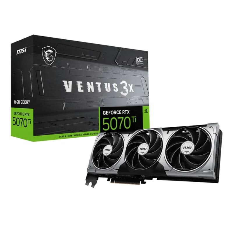 MSI RTX 5070 Ti Ventus 3X 16Go GDDR7 OC | RTX 1440p