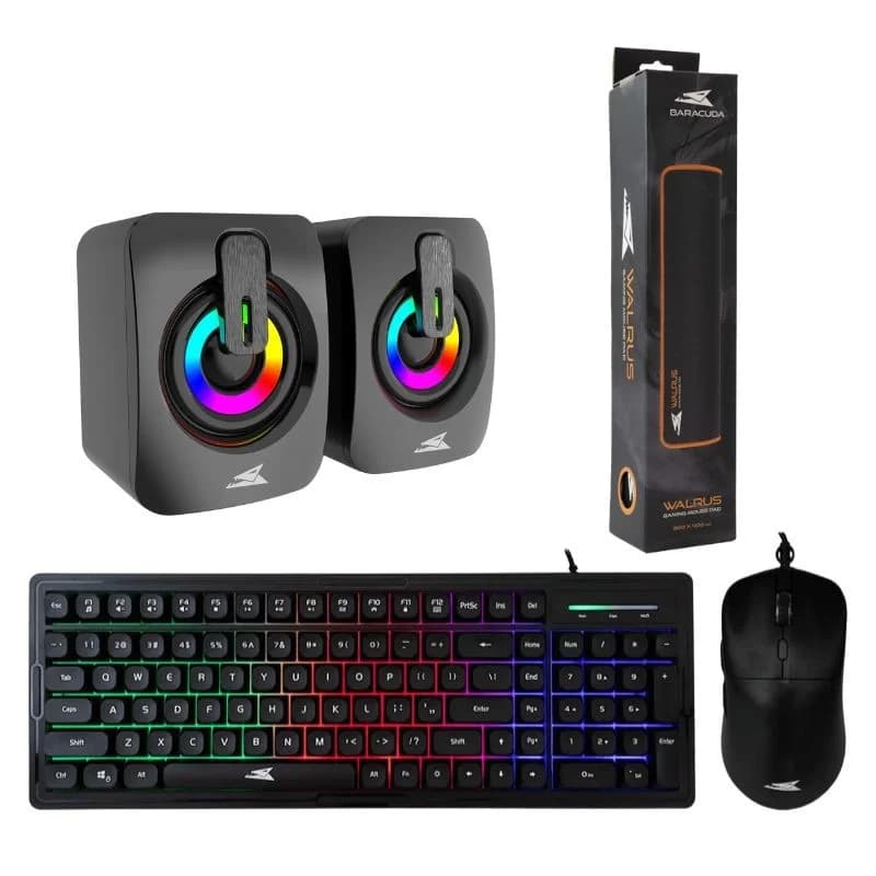 BARACUDA Gaming Combo Sans-fil Noir | Bureautique