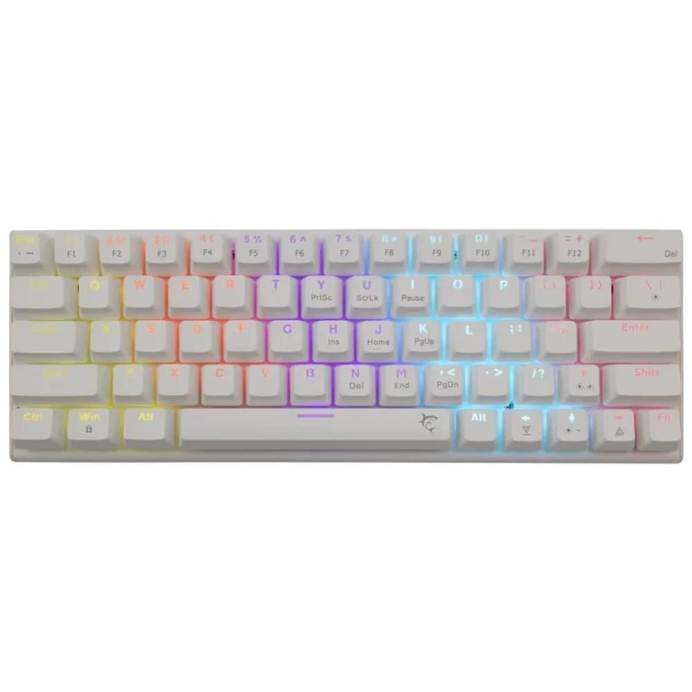 WHITE SHARK WAKIZASHI | Compact | Blue Switch | Blanc | Filaire