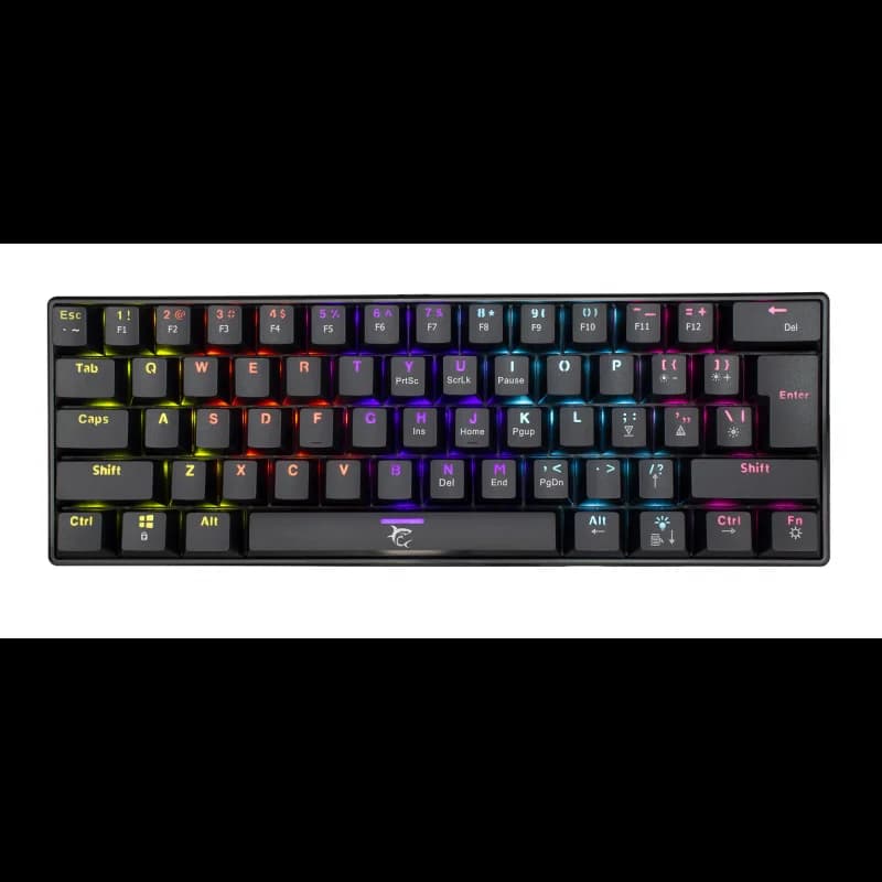 WHITE SHARK Shinobi | 60% | Outemu Brown Switch | Noir | Filaire