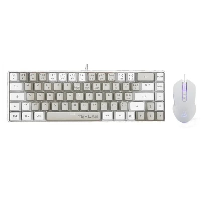 THE G-LAB Combo Hydrogen TKL Gris/Blanc | Gamer