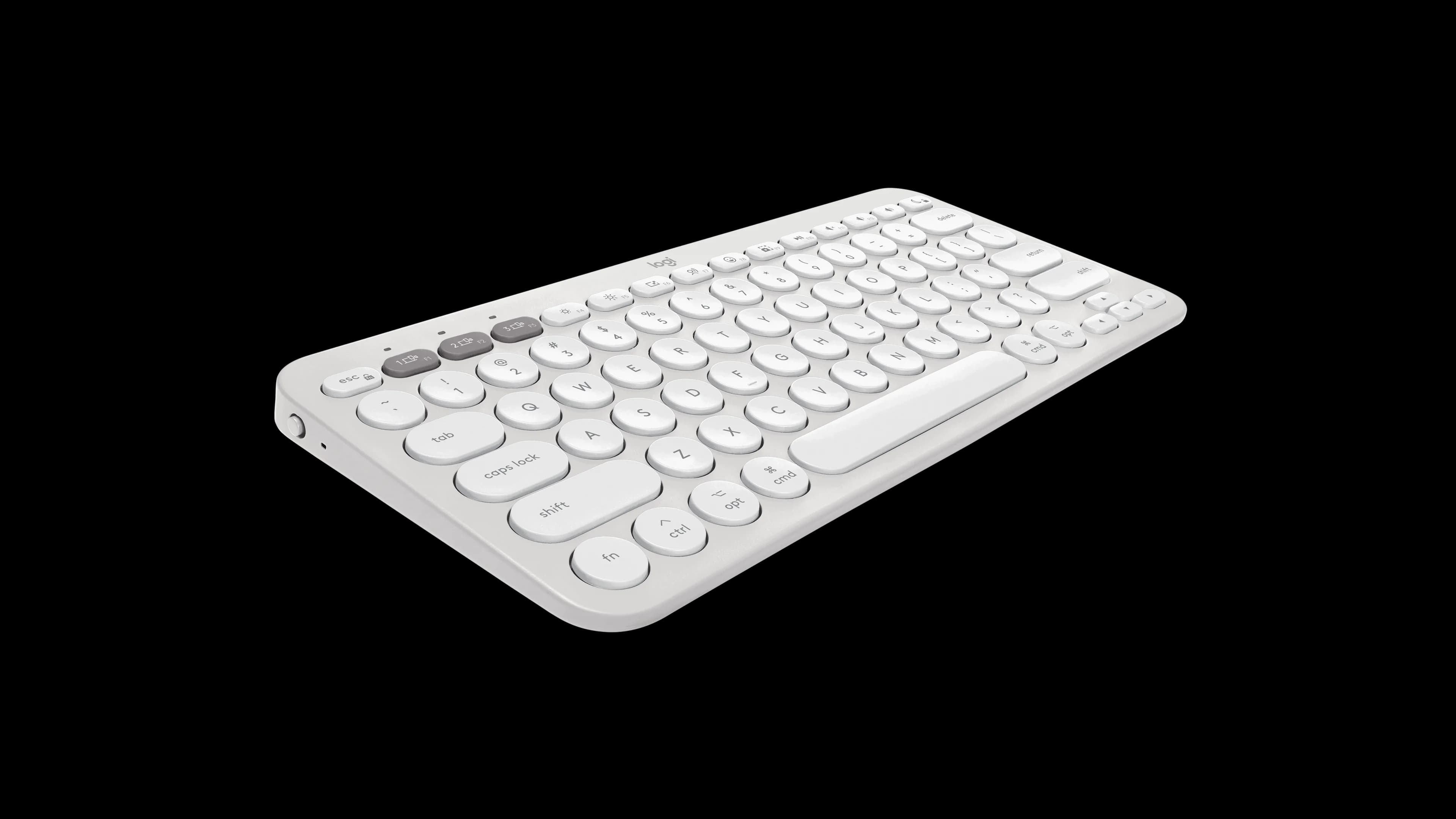 Pebble Keys 2 K380S | Ultra-mince | Blanc | Bluetooth