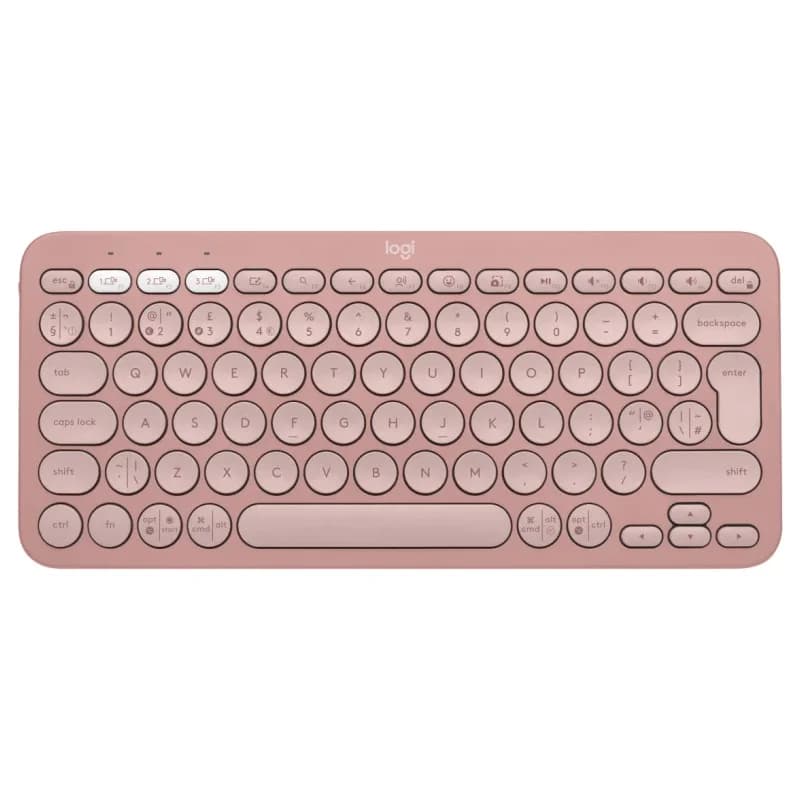 Logitech Pebble Keys 2 K380s | 75% | Mécanisme Ciseaux | Rose