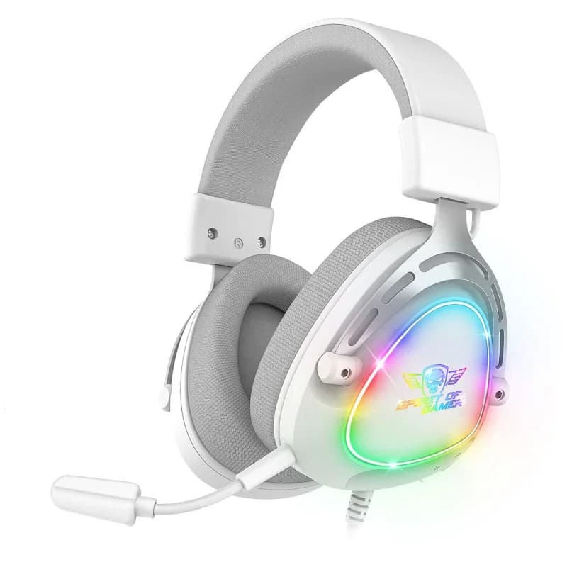 SPIRIT OF GAMER Elite H40 | Filaire Stéréo RGB | Blanc | Gamer