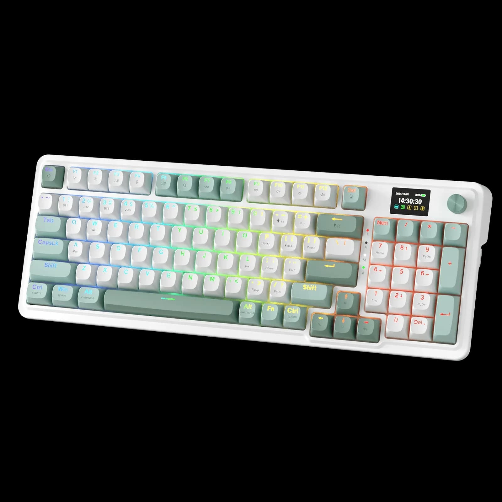 REDRAGON GALATIN PRO K719 | TKL | Blanc Gris Bleu | Triple Mode