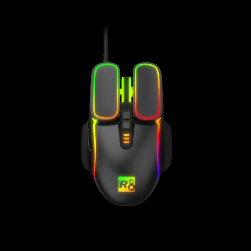 R8 LED 1618A Noir | Filaire | 7200 DPI | RGB | Tunisie