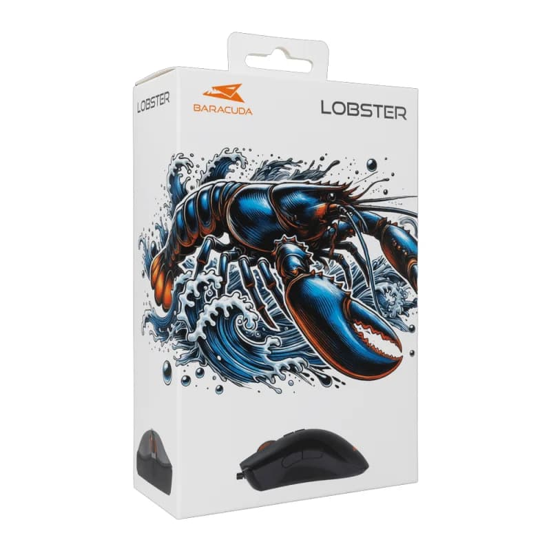 BARACUDA BGM-081 Lobster Noir | Filaire | 6400 DPI | LED | Gamer