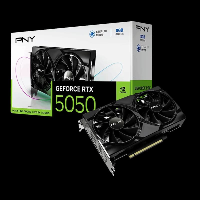 PNY RTX 5050 Dual Fan 8Go GDDR6 | DLSS 1080p