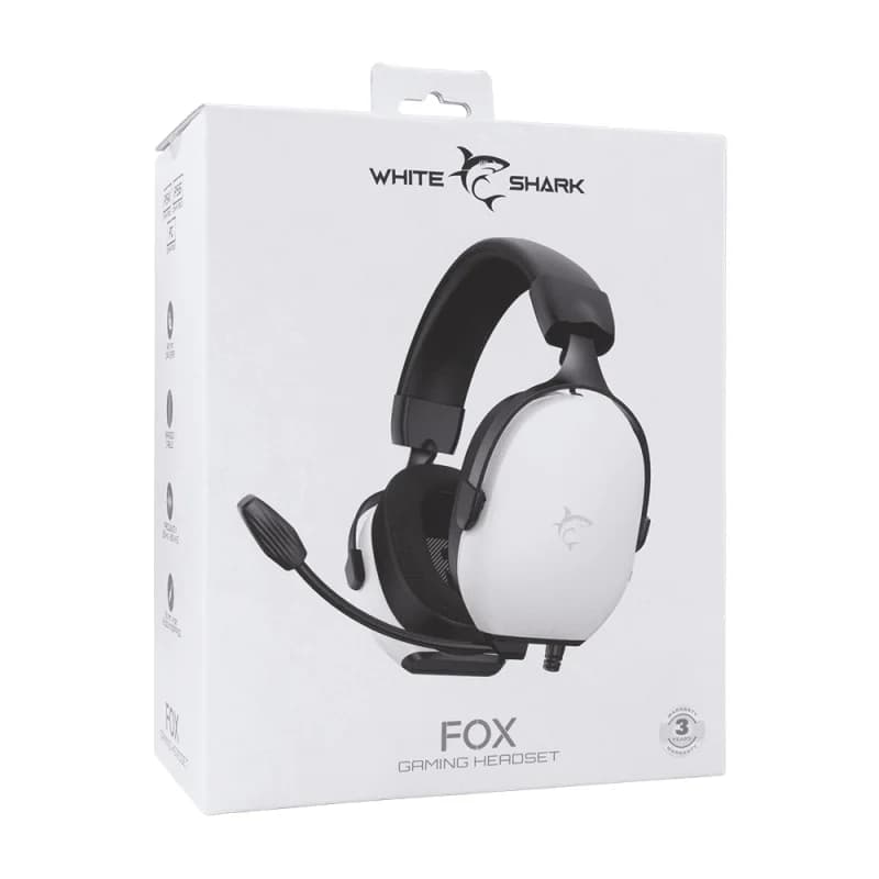 WHITE SHARK Fox GH-2445 | Filaire | Stéréo | Blanc | Gamer