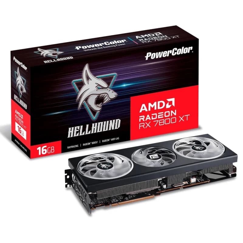 POWERCOLOR Hellhound RX 7800 XT 16Go | QHD Gaming